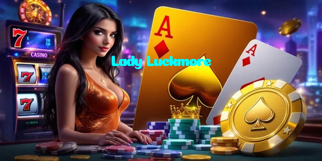 Lady Luckmore casino presented on mobile device in Pakistan with slots and live games